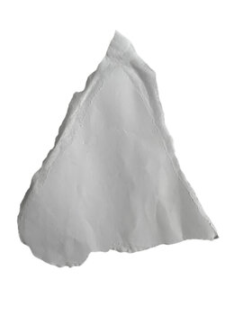 White fabric or paper cone shape for crafts or party decoration