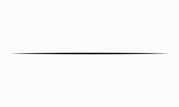 Simple elegant straight black line, clean and minimalist design element, isolated on a white background, useful for decorative borders or separators in various design contexts.