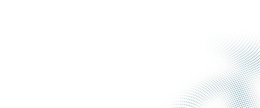 Blue dotted wave line pattern. Light halftone undulate net background. Abstract air flowing particle wallpaper. Vector curve dashed gradient element for poser, banner, presentation, booklet, flyer
