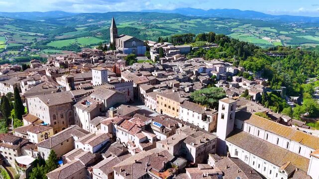 View of Todi, a town in the province of Perugia, Umbria, Italy