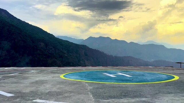 Mountain Helipad located in Kedarnath region for Chardham Yatra Uttarakhand