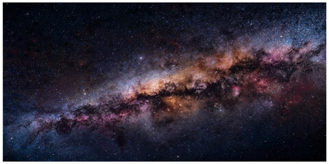 Colorful Space Explosion with Bright Stars Nebula and Galaxy Background © pixel park