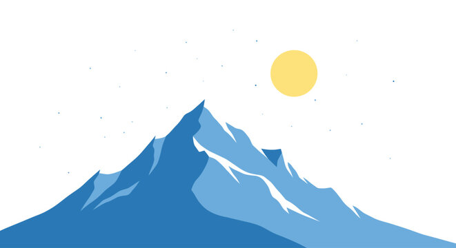 Mountain Peak Landscape Nature Scene.