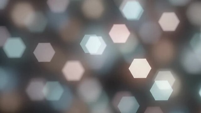 Abstract background featuring soft hexagonal light bokeh patterns