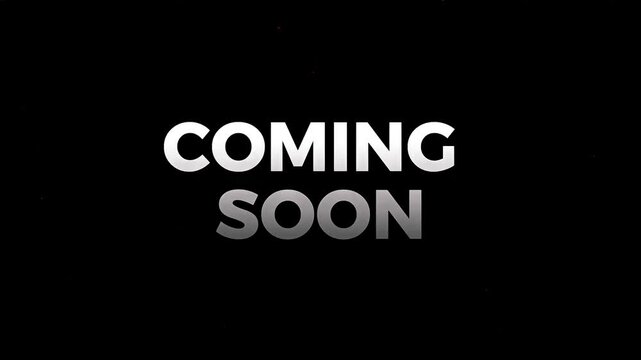 Elegant Minimalist Typographic Announcement Featuring Bold White Text Against A Deep Pitch Black Background For Creative Presentation