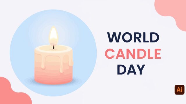 World Candle Day Celebration With Lit Candle