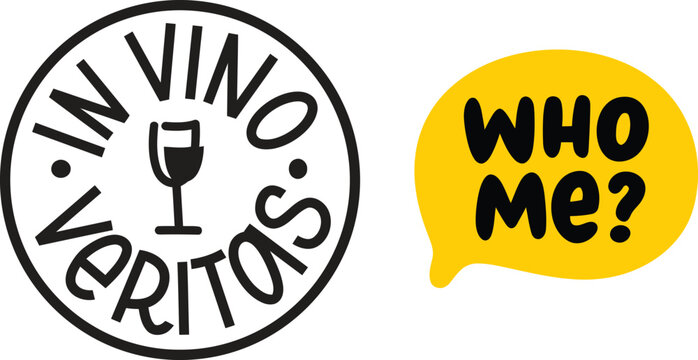 In vino veritas who me wine icon png eps jpg best quality