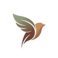 Fototapeta premium Abstract bird logo with gradient colors and elegant design