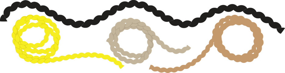 Braided hair rope icon in best quality png eps jpg formats © MDNaiem