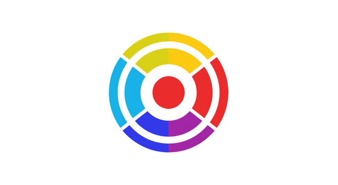 Abstract Colorful Concentric Circle Logo