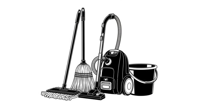 vacuum cleaner isolated on white