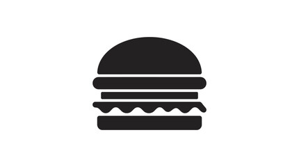 Fototapeta premium Simple black hamburger icon on white background.