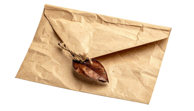 Leerer Notizzettel aus Recyclingpapier freigestellt