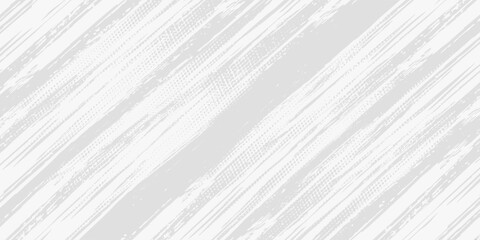 Fototapeta premium Modern and Minimalist White and Grey Abstract Background with Halftone Dot Pattern and Artistic Grunge Brush Strokes. eps 10