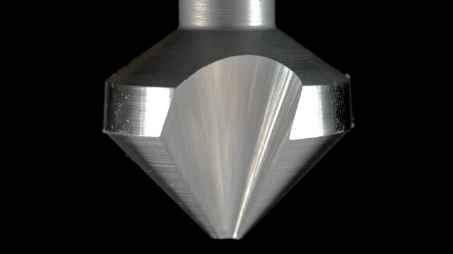 Industrial Countersink Cutting Tool Macro Close Up