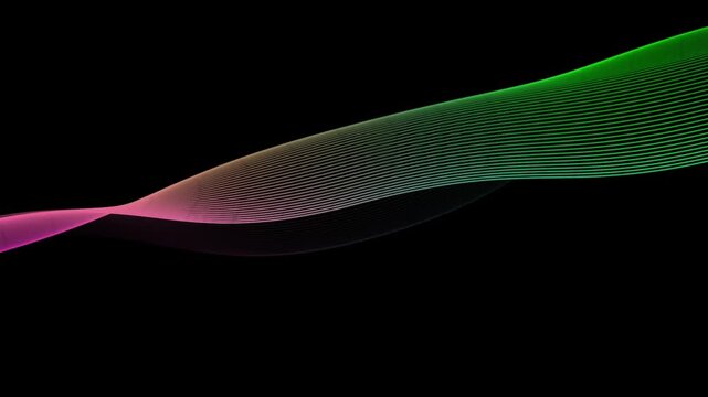 Smooth Ribbon Wave Animation Gradient Flow 4K
