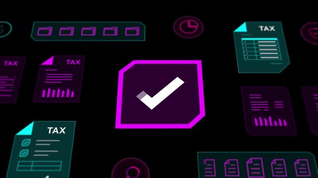 Network dashboard visualizing successful financial accounting deployments and verified system checkmarks.