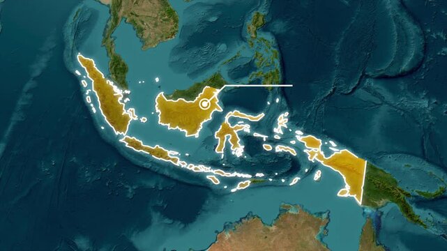 Indonesia Map Border Reveal Animation, Indonesia Political Map Motion Graphic.
Indonesia Geographic Visualization Animation, Indonesia Country Outline Reveal.