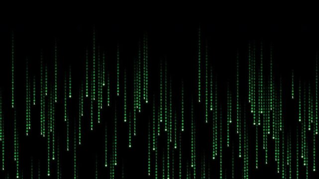 Binary digits 1 and 0 with black background