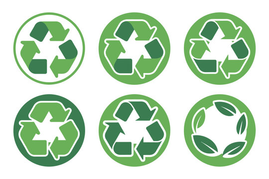 Recycling arrows symbol symbolizing sustainable resource management circular process eco friendly waste reduction environmental protection vector icon design