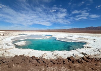laguna de sal en el desierto de atacama,chile © daniel
