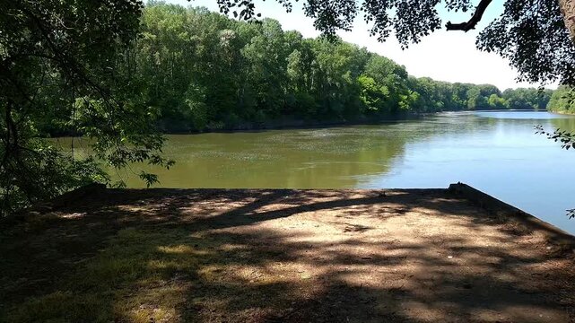 Old harbour at the Tisza river near Martely