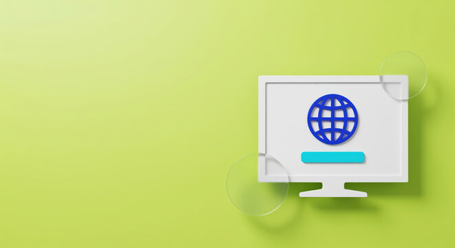 Global web access background for domain setup and online service launch, internet connection theme for hosting migration, browser availability check and multilingual support page space