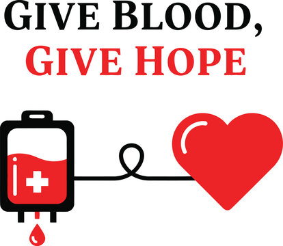 Give blood give hope medical donation poster