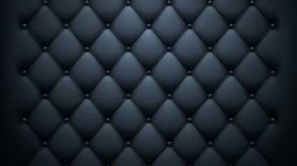 Naklejka premium Dark luxury leather upholstery texture with diamond pattern and buttons for premium interior design and decorative backgrounds.