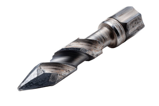 bit with polycrystalline diamond compact cutters, designed for deep geological exploration isolated on white background, Clipping Path, png