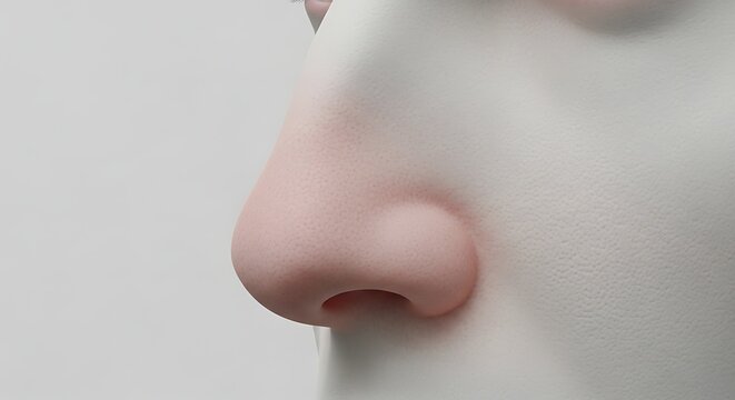 Close up of a persons lips with subtle makeup.