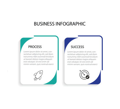infographic template, design infographic whit 2 option vector illustration	