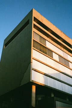 Building Structure Under Blue Sky at sunset
