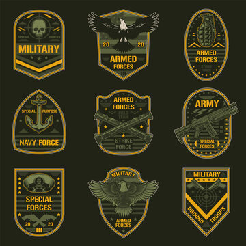 Military badges collection