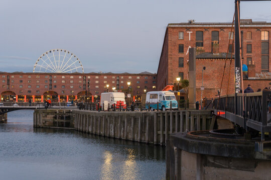 Evening at the Docks: Food Trucks and Ferris Wheel