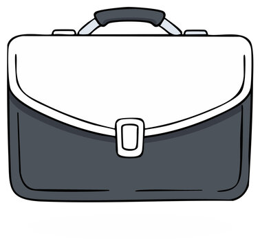 Classic Leather Briefcase With Handle and Clasp for Business and Travel