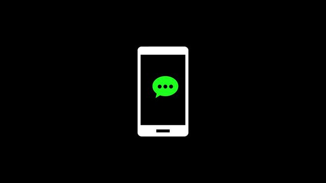 Phone Message Icon Loop Animation