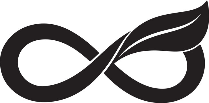 Infinity Loop Leaf Eco Concept Logo