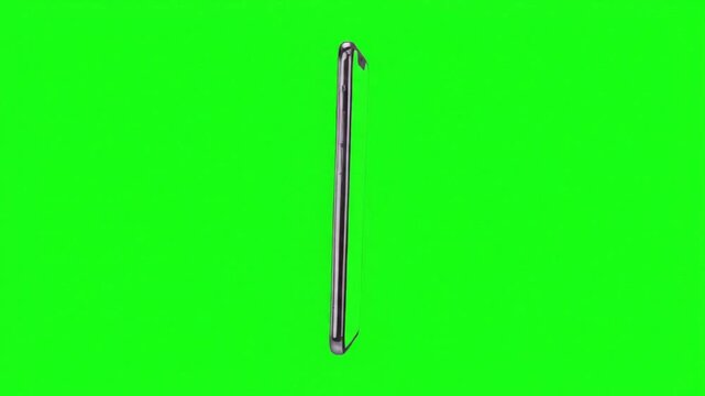 vertical smartphone greenscreen mockup gentle floating micro rotation animation clean studio universal style smooth cinematic mobile device presentation