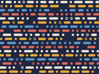 Rhythmic Dots and Dashes Pattern Simple Background © iushakovsky