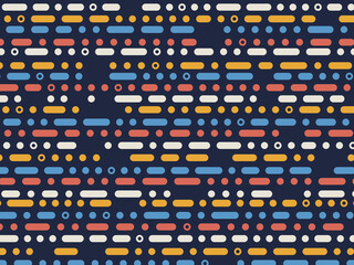 Rhythmic Dots and Dashes Pattern Simple Background © iushakovsky