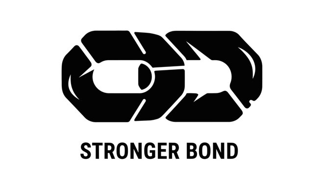 Stronger Bond Icon: Interlocking Chain Links Symbol