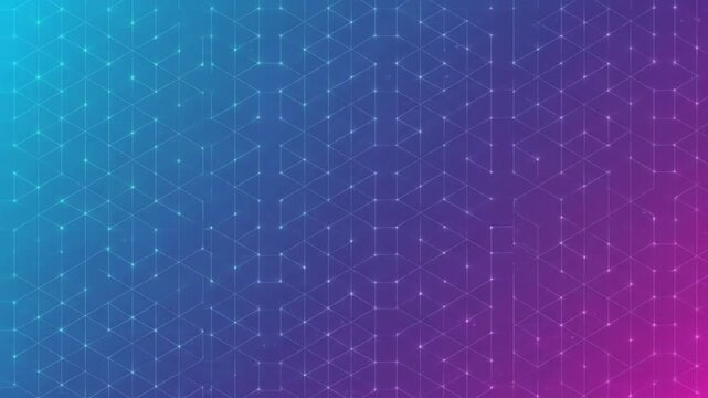 Vibrant Digital Grid Blue to Purple Gradient Abstract Tech Network Background.