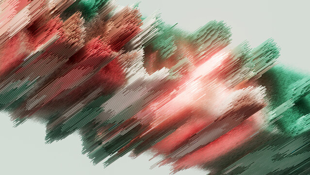 Abstract red and green flowing texture
