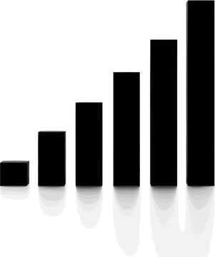 Black bars in a graph ascending.