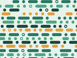 Geometric Rhythm Pattern Dots Dashes Design © iushakovsky