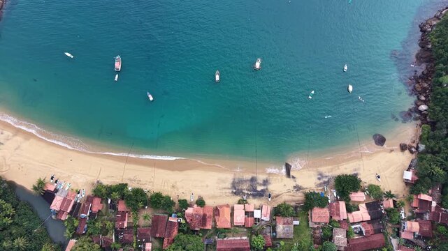 Aerial View of Pouso da Caja&iacute;ba Beach and Atlantic Forest, Brazil | Vista A&eacute;rea da Praia do Pouso da Caja&iacute;ba e Mata Atl&acirc;ntica, Brasil