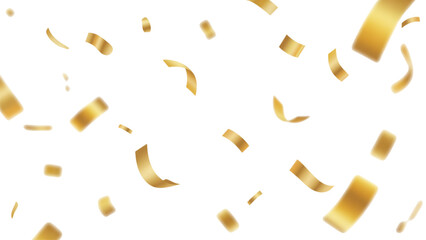 Shiny gold confetti falling down for celebration and party events Vector © ANOWARUL