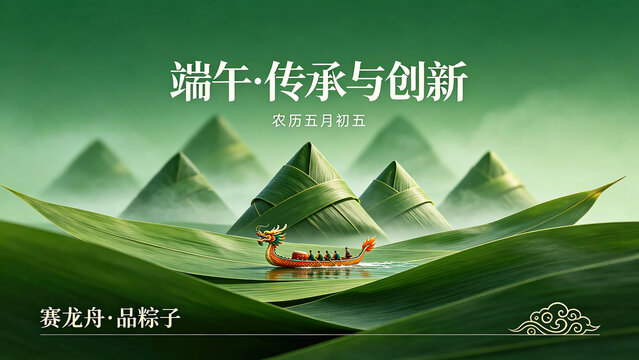 Dragon Boat Festival Zongzi & Boat