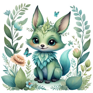 Magic garden fairy animal 